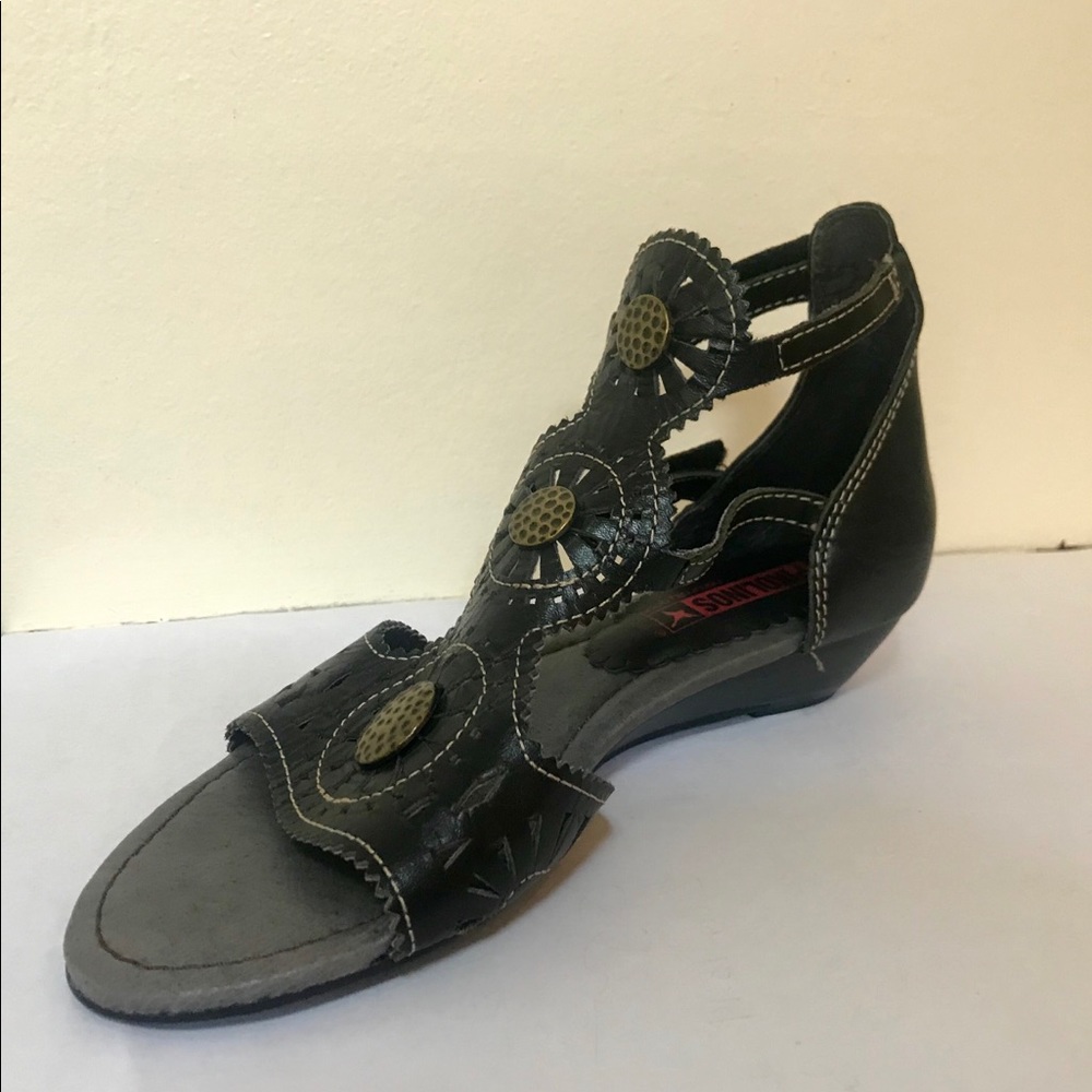 Pikolinos black Leather Ankle-Strap Gladiator 35 5